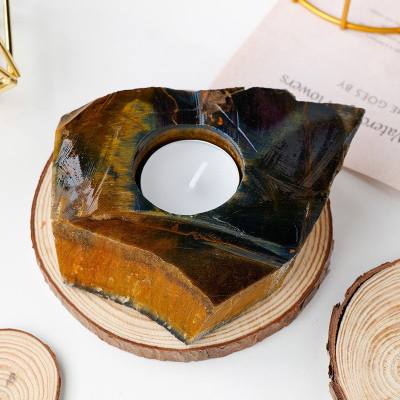 Natural Crystal Candle Holders