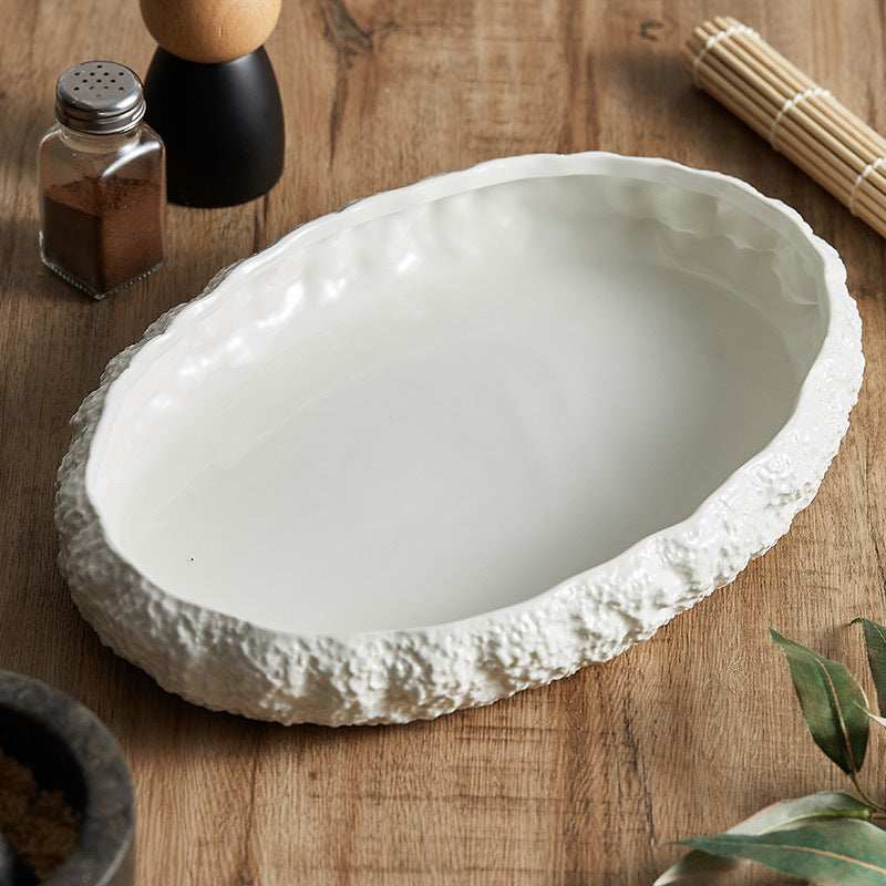 Rock Ceramic Serving Plate