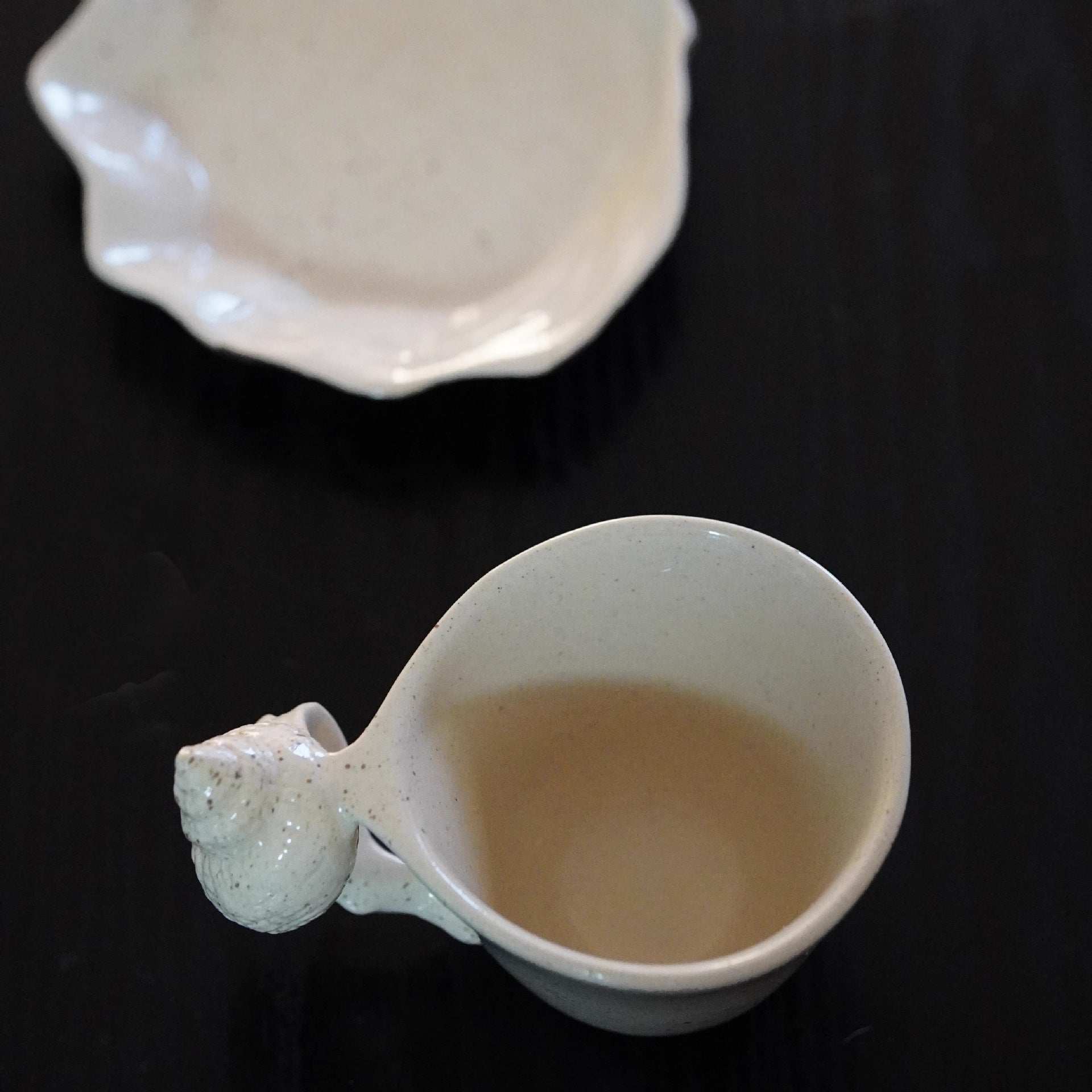 Handmade Shell Conch Ceramic Coffee Set