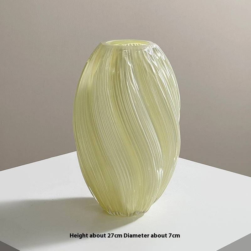 Cream Glass Vase