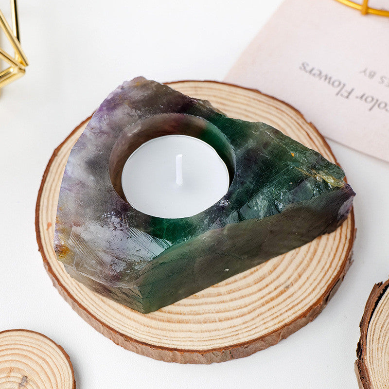 Natural Crystal Candle Holders