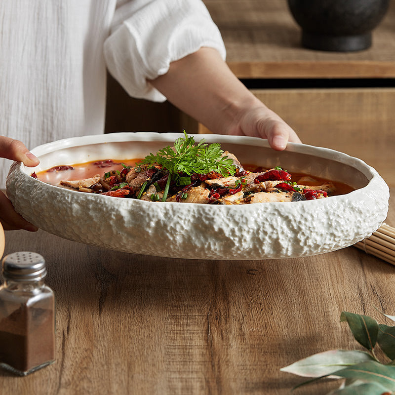 Rock Ceramic Serving Plate