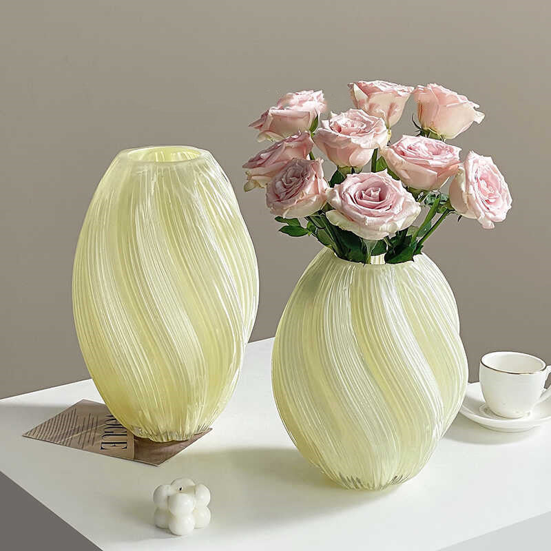 Cream Glass Vase
