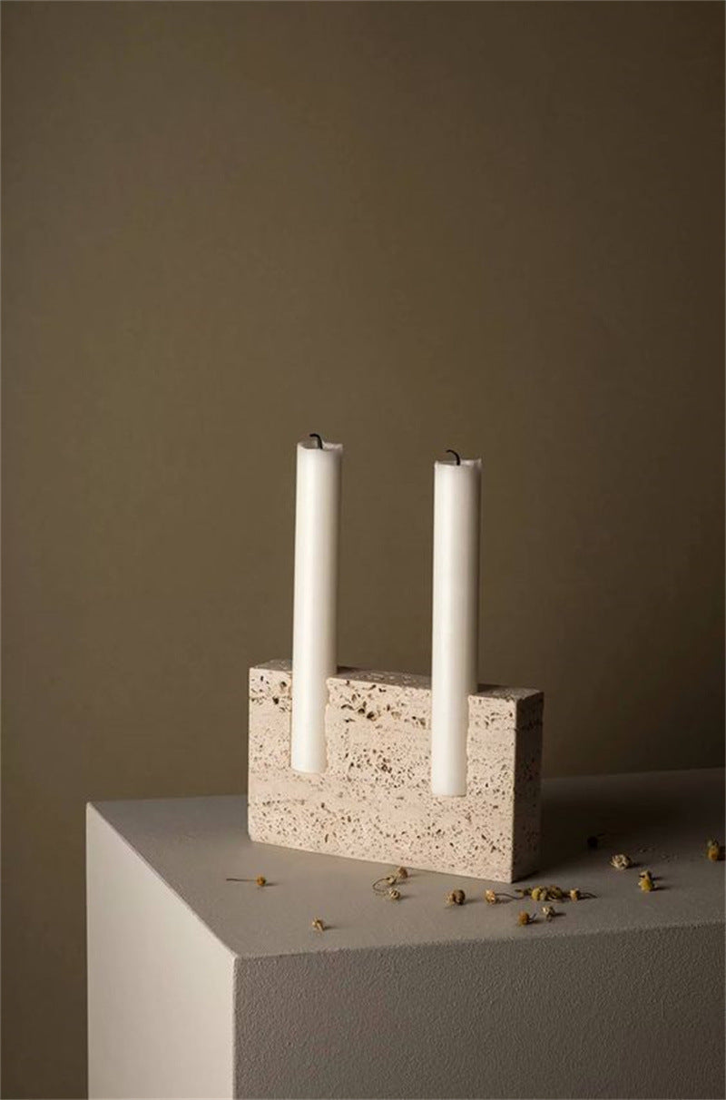 Nordic Style Marble Candlestick