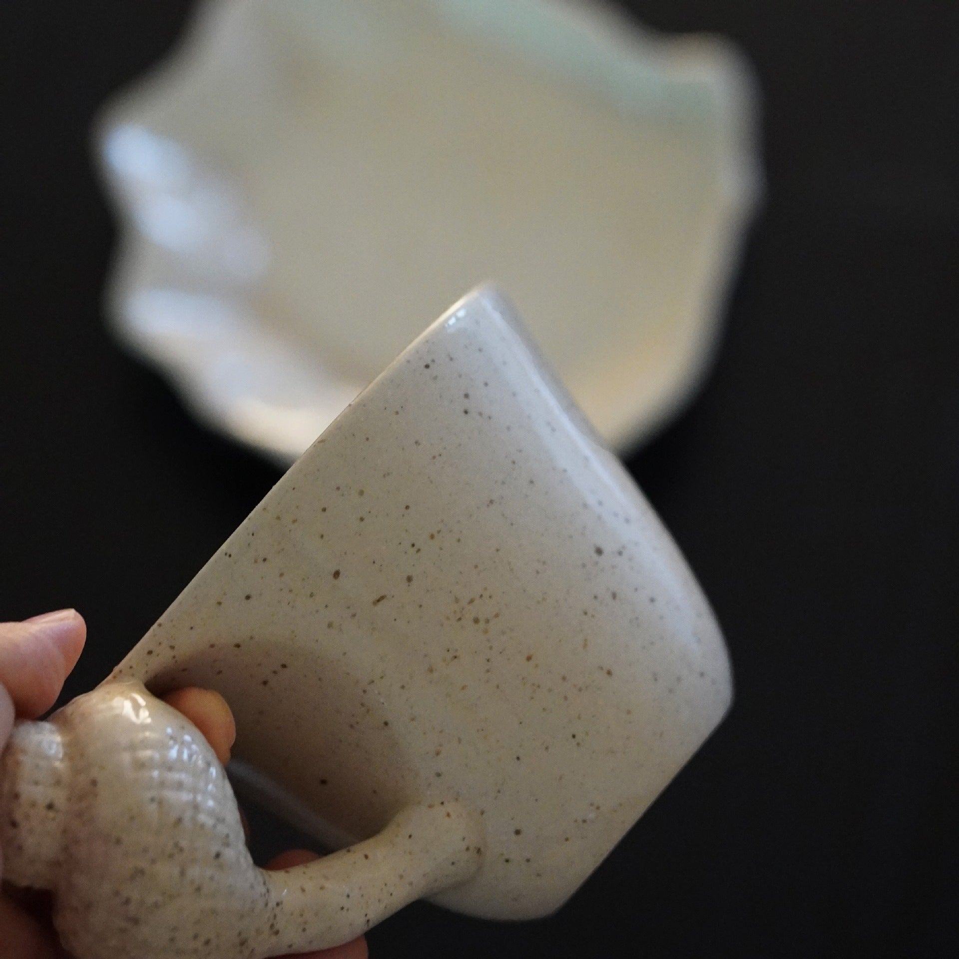 Handmade Shell Conch Ceramic Coffee Set