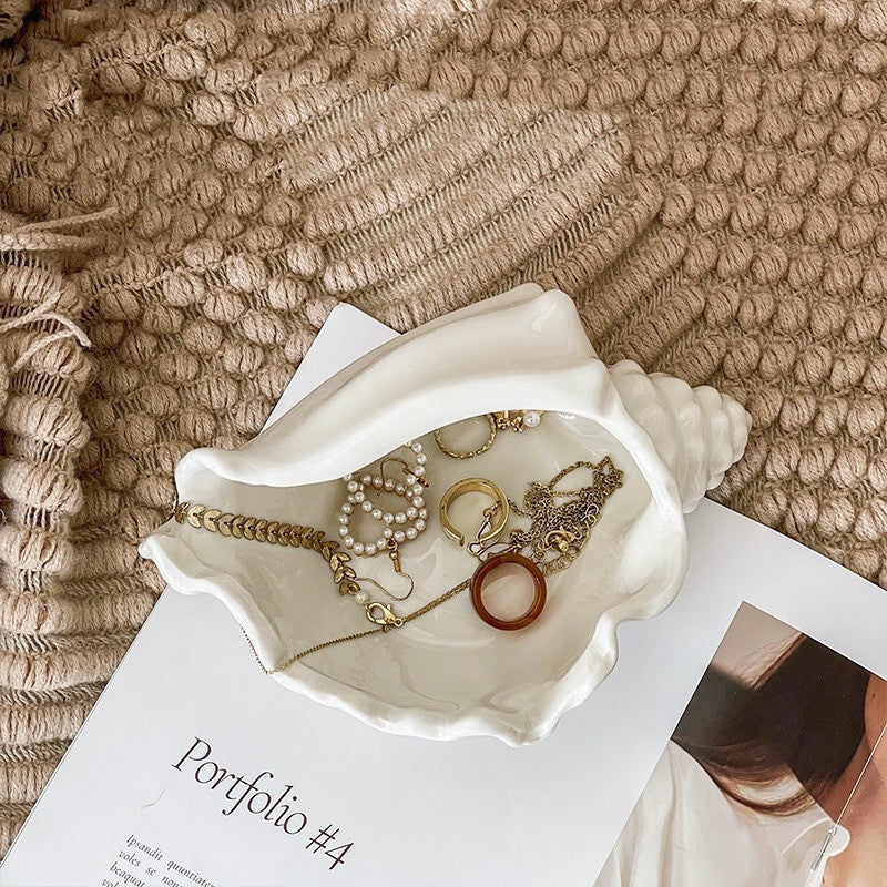 Ceramic Conch Shell Tray