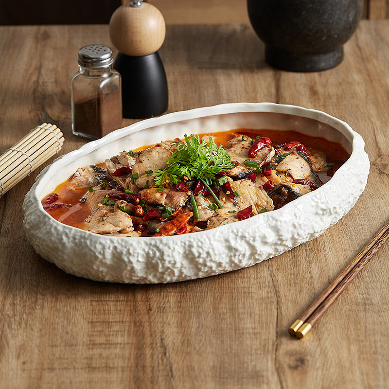 Rock Ceramic Serving Plate
