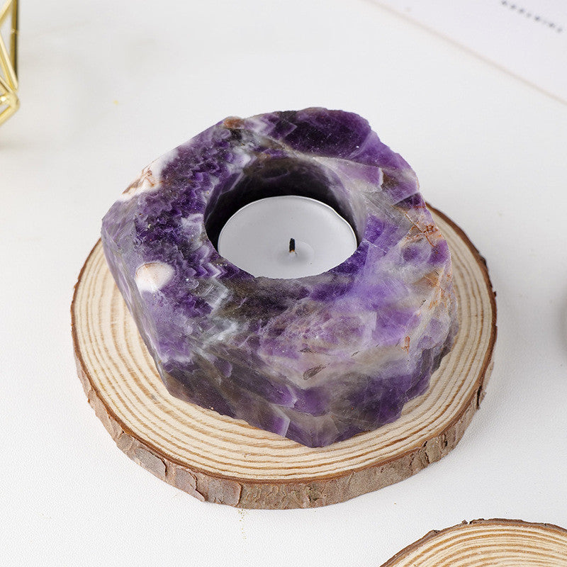 Natural Crystal Candle Holders