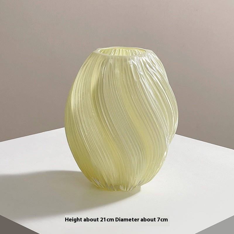 Cream Glass Vase