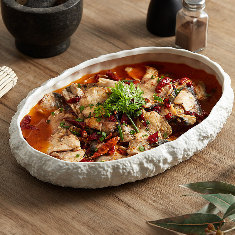 Rock Ceramic Serving Plate