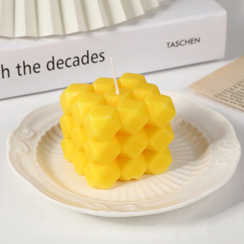 Colorful Cube Candle Decoration