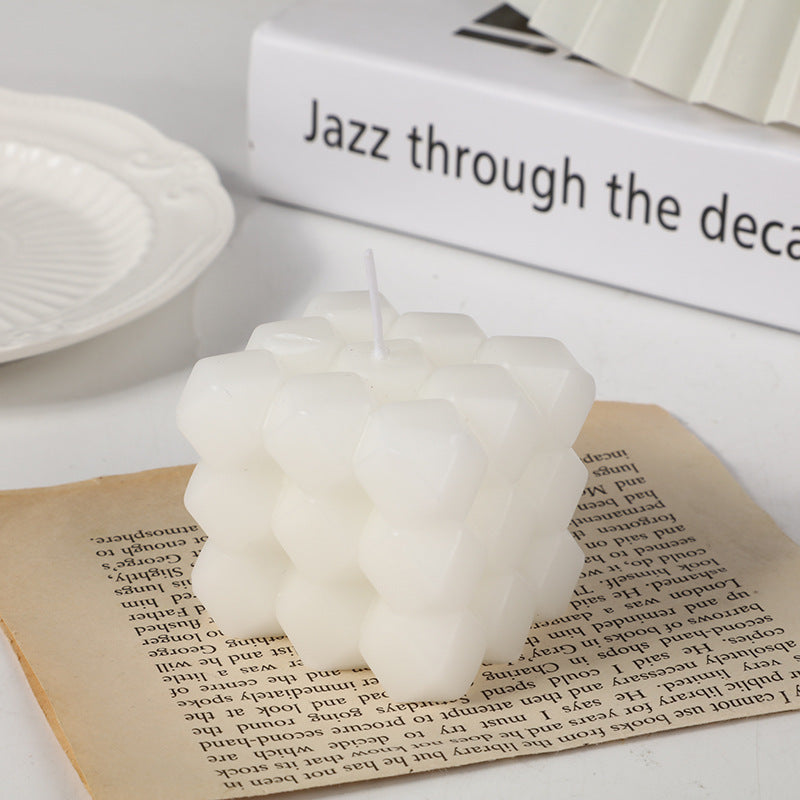 Colorful Cube Candle Decoration