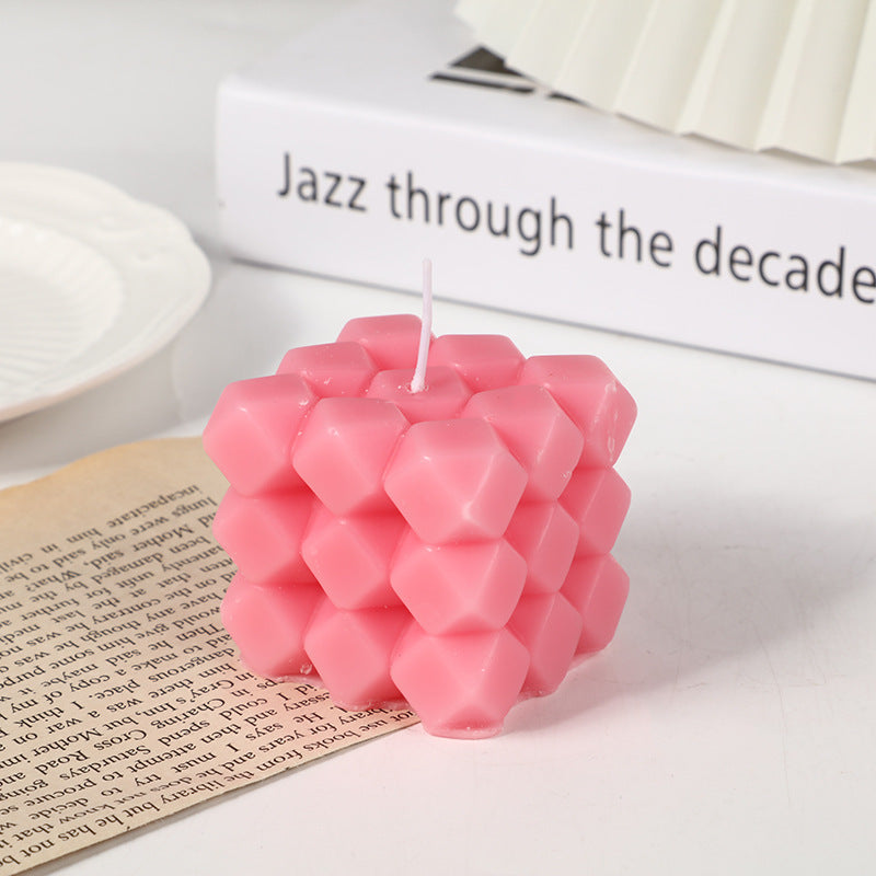 Colorful Cube Candle Decoration