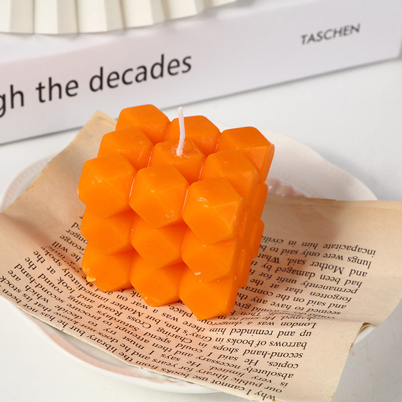 Colorful Cube Candle Decoration
