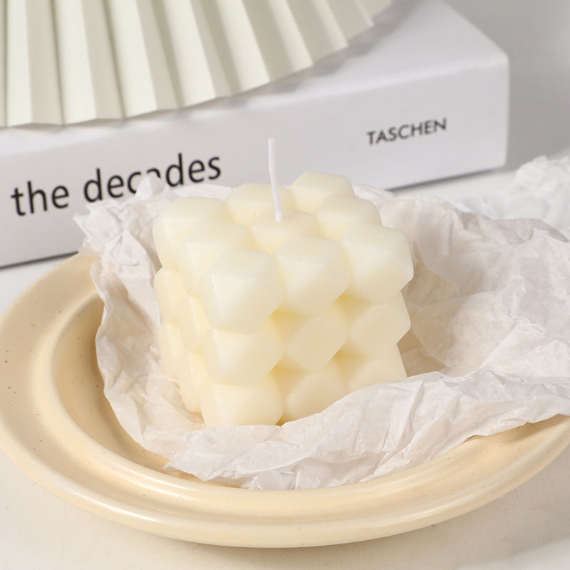Colorful Cube Candle Decoration