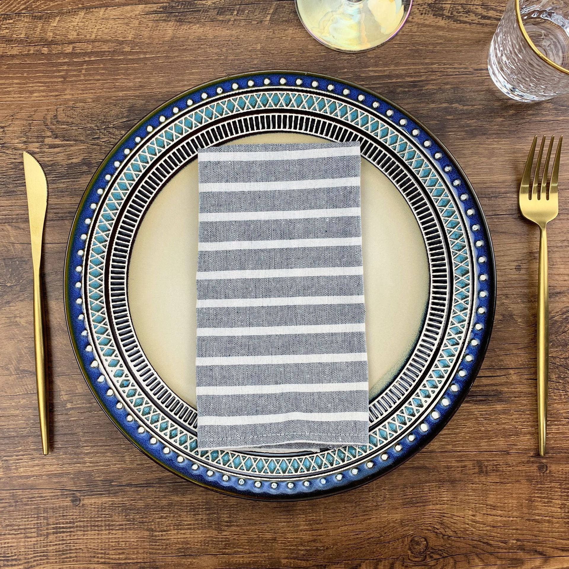 Striped Cotton Kitchen Towels