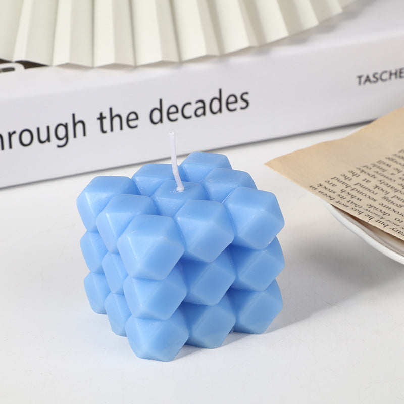 Colorful Cube Candle Decoration