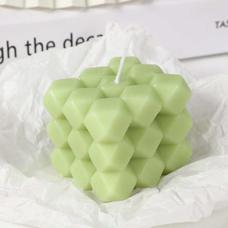 Colorful Cube Candle Decoration